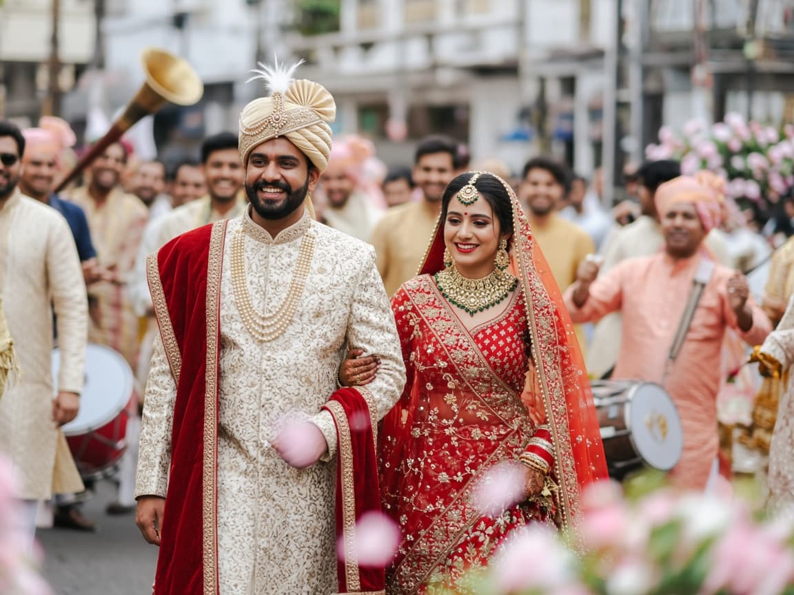 Candid baraat moment